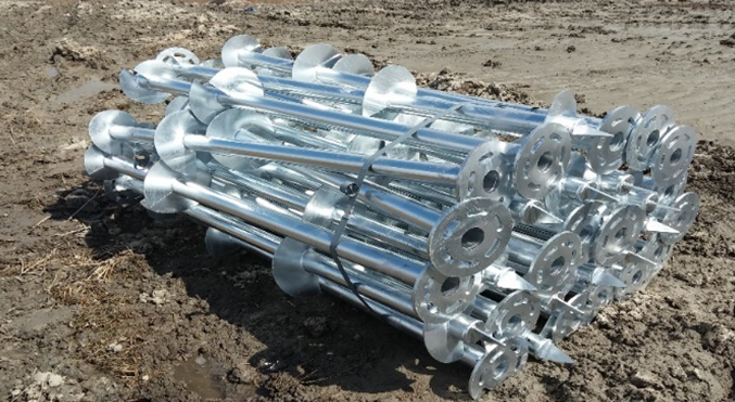 Helical Pile 공법의 태양광발전용 시설 시공 사례