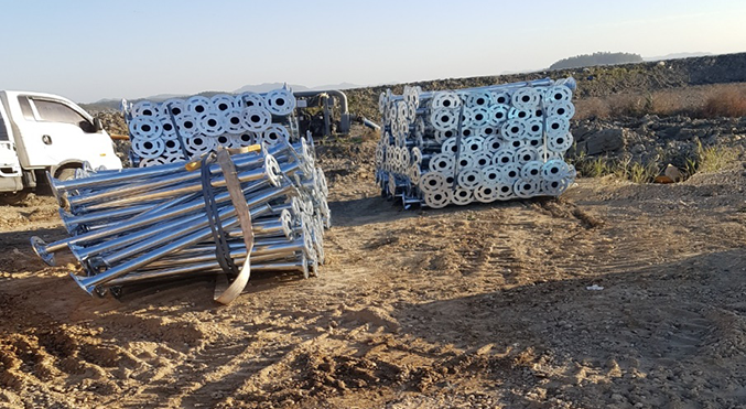 Helical Pile 공법의 태양광발전용 시설 시공 사례